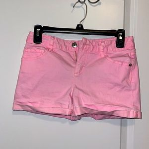 Girls Justice Pink Denim Stretchy Shorts